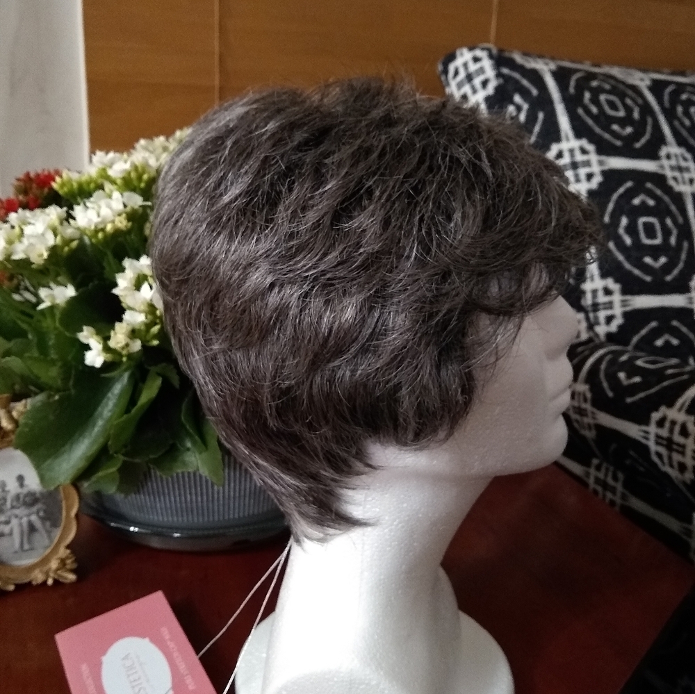 New, never worn. Woman's Petite Estetica Classique Collection Shades of Gray Wig - Picture 4 of 8